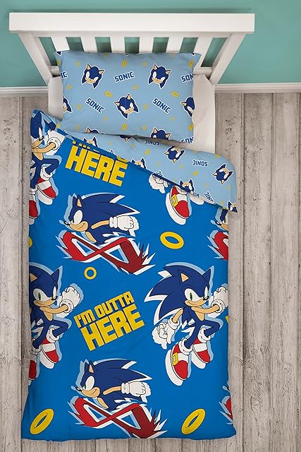 Sonic The Hedgehog Design Single Duvet Cover Set