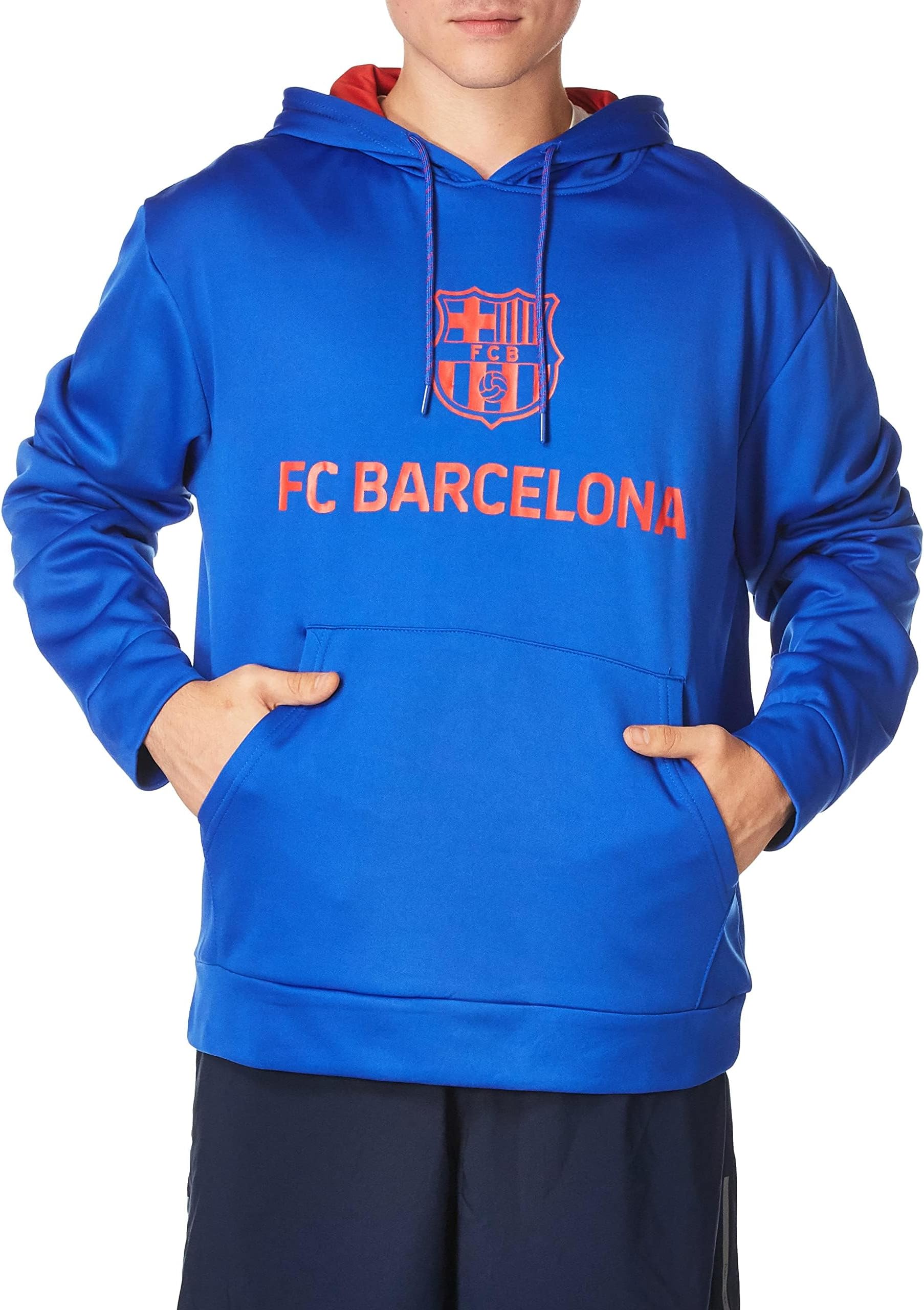 FC Barcelona Lionel Messi 10 Officially Licensed Barça Adult Men's Pullover Hooded Sweatshirt