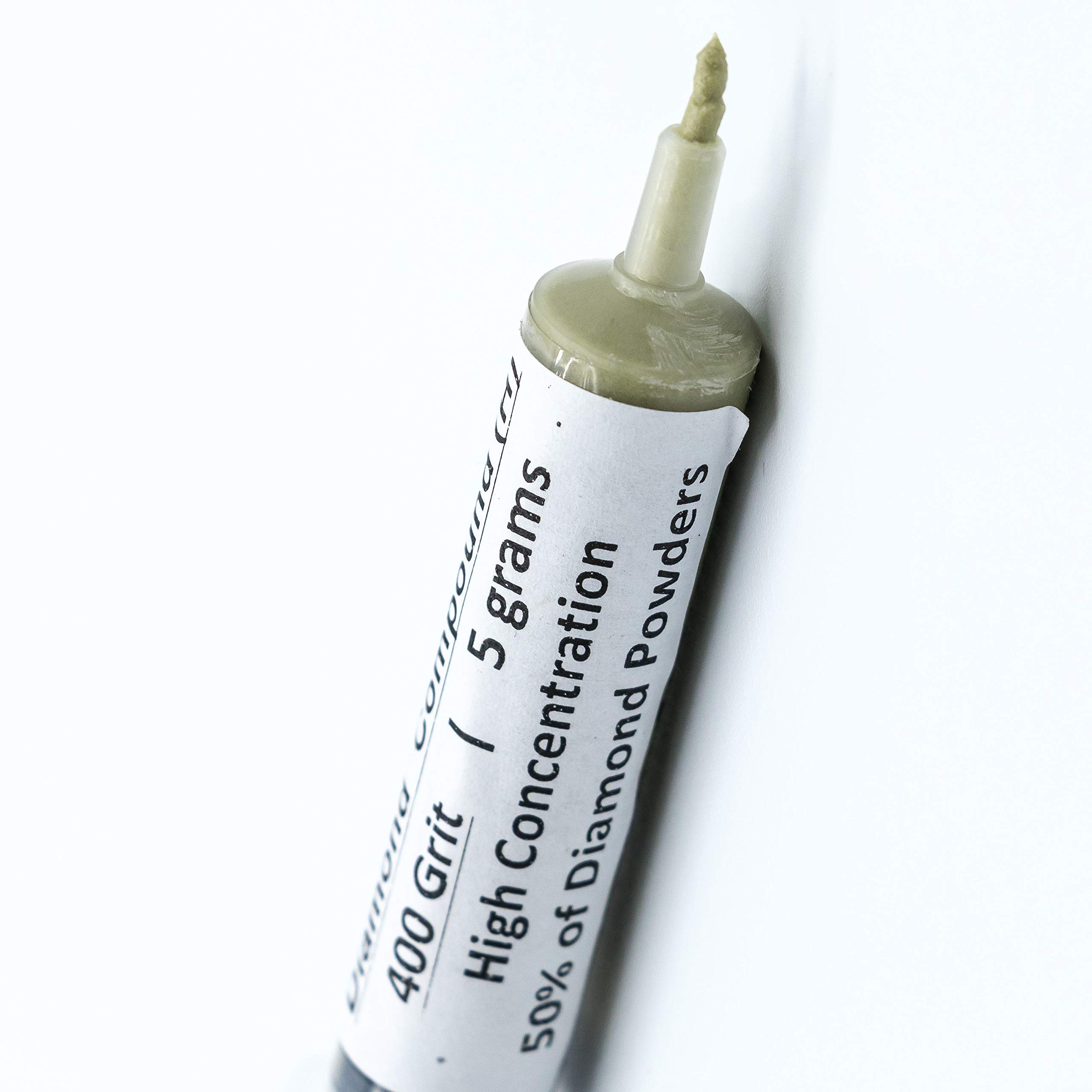 TechDiamondTools Diamond Lapping Paste Polishing Compound 400 Grit Mesh 54-80 Microns Lapidary Paste for Rock Glass Metal Jewelry Resin Marble with High Concentration of Diamond Powder USA Made