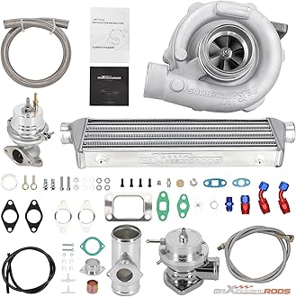 T04E T3 T4 Turbo Turbocharger Kit 400HP with Wastegate + Oil Feed Return Line Kit