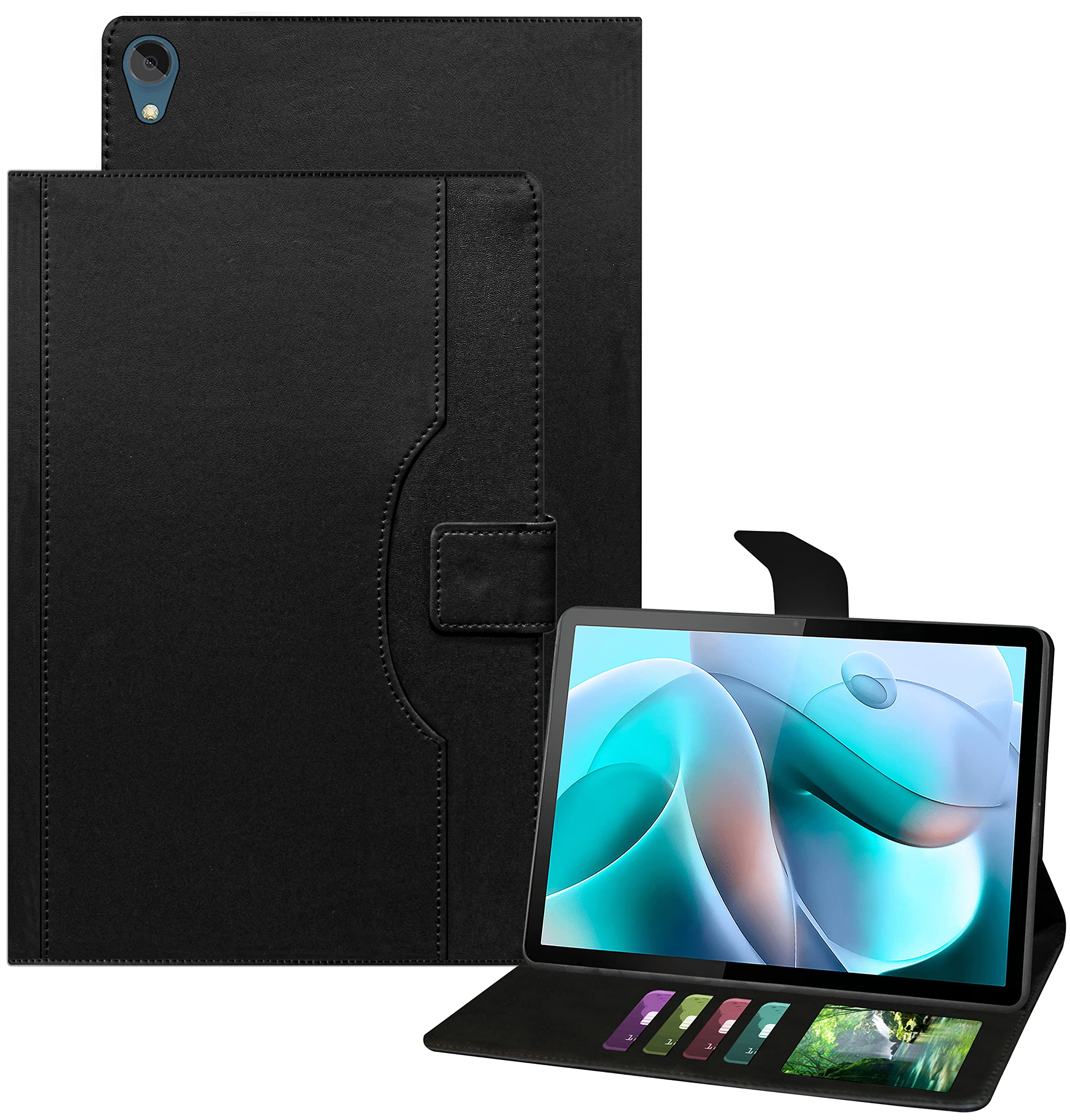 TGK Multi-Angle with Viewing Stand Leather Flip Case Cover for Motorola Moto Tab G70 LTE 11 inch (Black) (B09W9FD4YG) Amazon Price History, Amazon Price Tracker