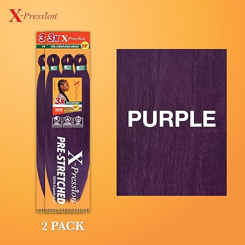 Vista 249 de Sensationnel X-Pression - Trenza sintética – Preestirada, 3 piezas de 58 pulgadas (350)