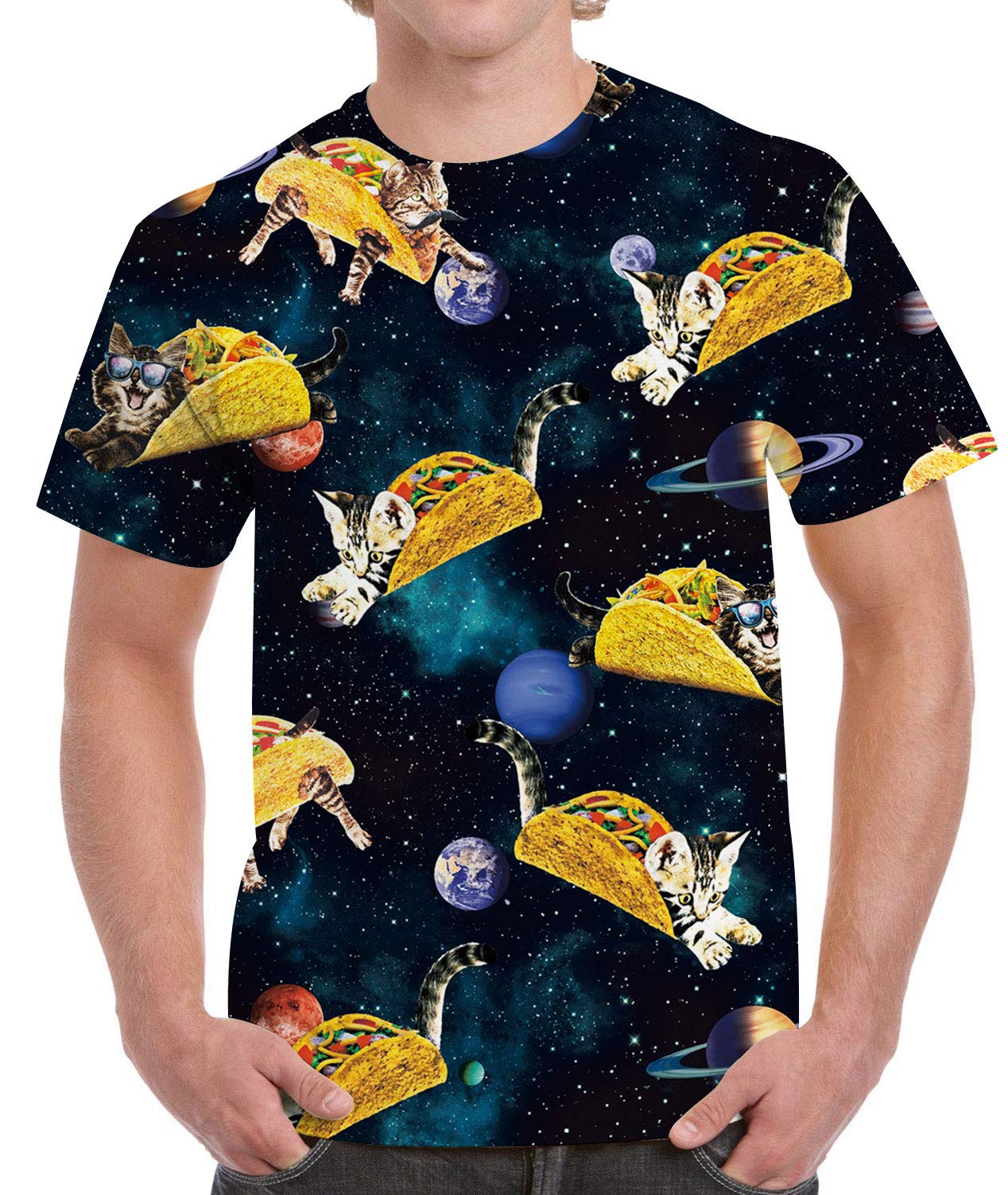 Unisex 3D Printed Short Sleeve Aloha Hawaiian T-Shirt Tees S-XXL