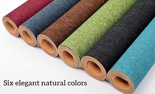 Miniatura 7 de Hamurubi Almohadilla de escritorio de corcho natural y piel sintética, (verde, 35.4 x 17.7), alfombrilla de mouse grande extendida, protector de