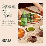 Graza "Drizzle" Extra huile d'olive vierge. Huile de finition de récolte précoce. EVOO. 16.9 FZ (500 ML) Bouteille à pression