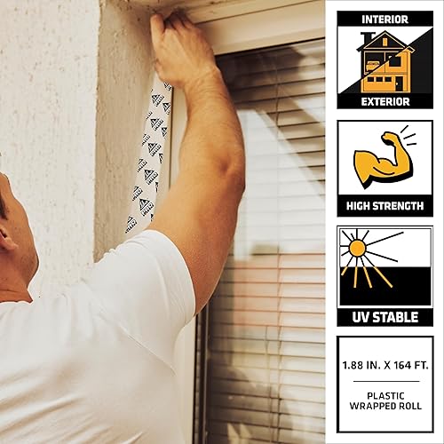 Miniatura 2 de SIKA SikaSeal-148 - Cinta aislante para costura, transparente, multiusos, adhesivo acrílico que se puede rasgar a mano, para uso en interiores y