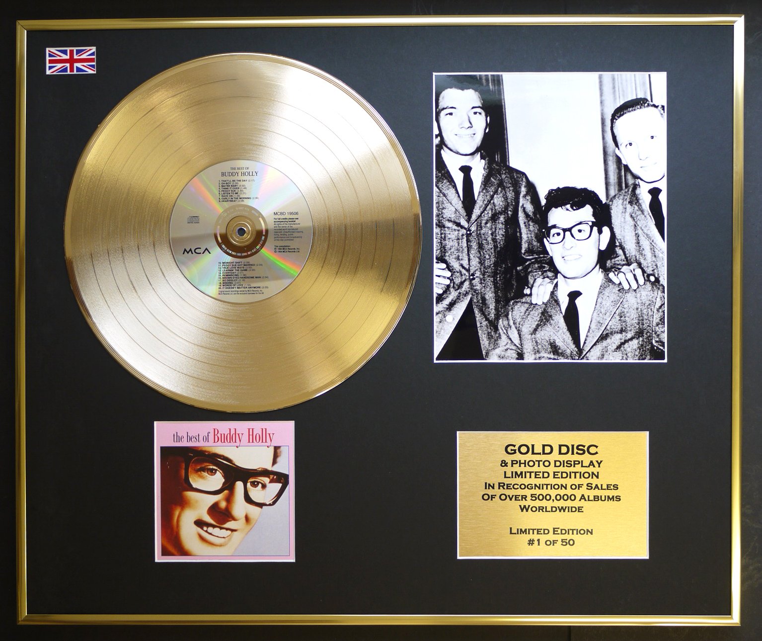 Gold Record Gold Buddy Holly/Cd Disc & Photo Display/Ltd. Edition/Coa/The Best Of