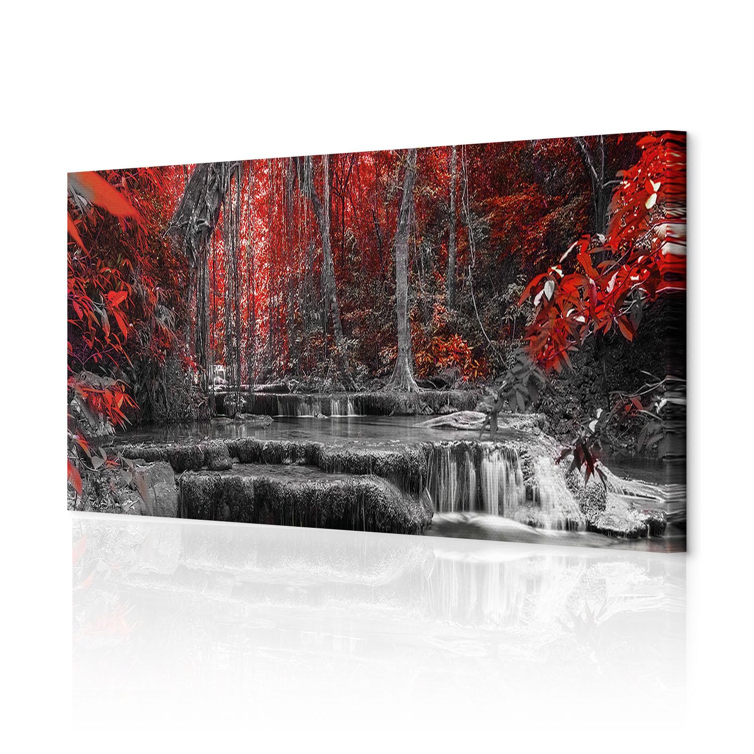decomonkey Wandbilder Wasserfall 150x50 cm 1 Teilig Leinwandbilder Wanddeko
