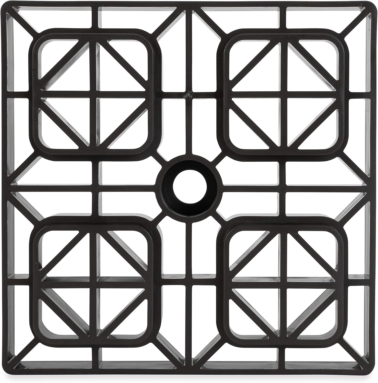 Camco Fasten Camper/RV Leveling Blocks - Features Interlocking Design for Customizable Height - Carrying Handle Twists to Secure Blocks for RV Storage - 8.5” x 8.5” x 1”, Brown, 10-Pack (21024)