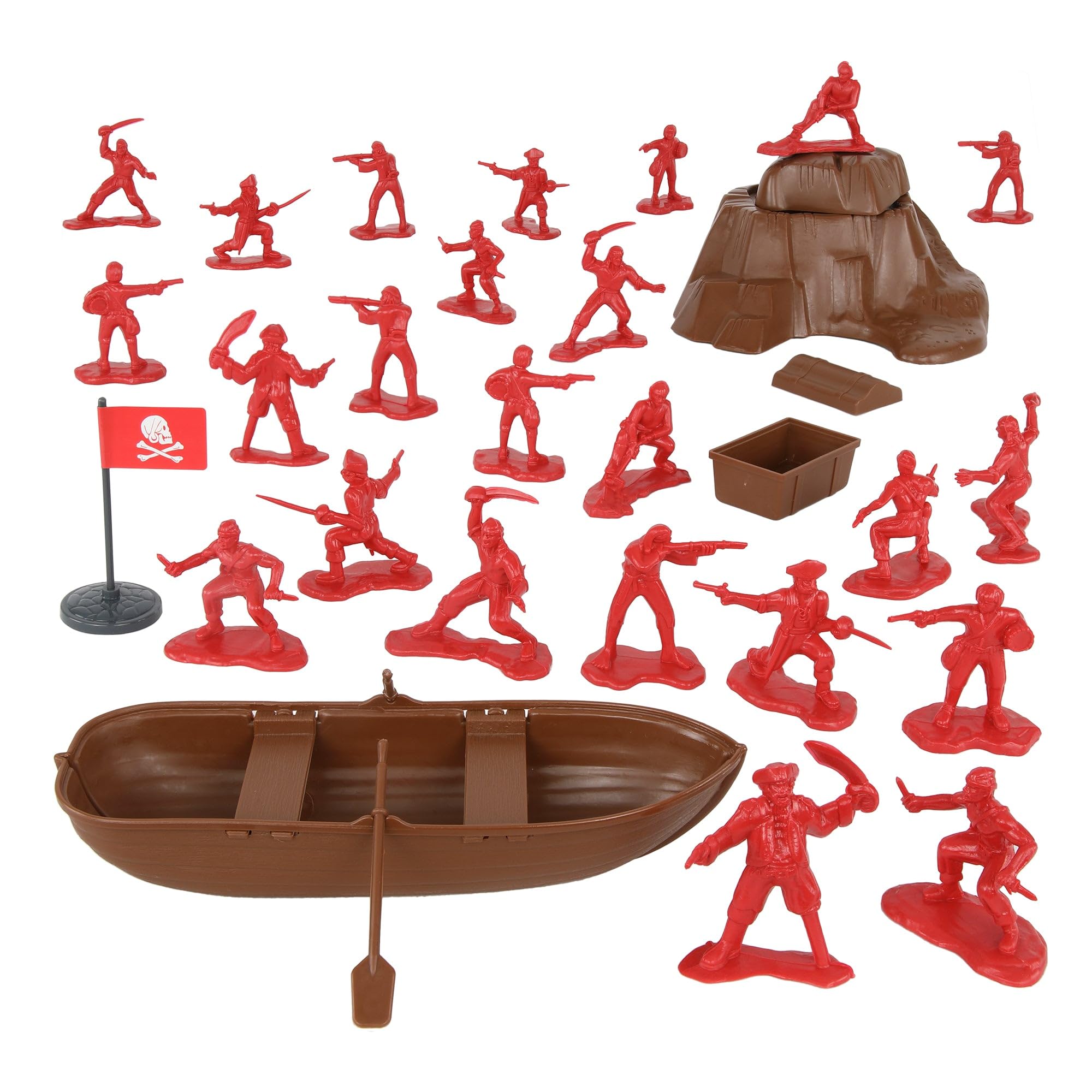 Amazon.com: Tim Mee Pirates of Treasure Island - Red 28pc Plastic