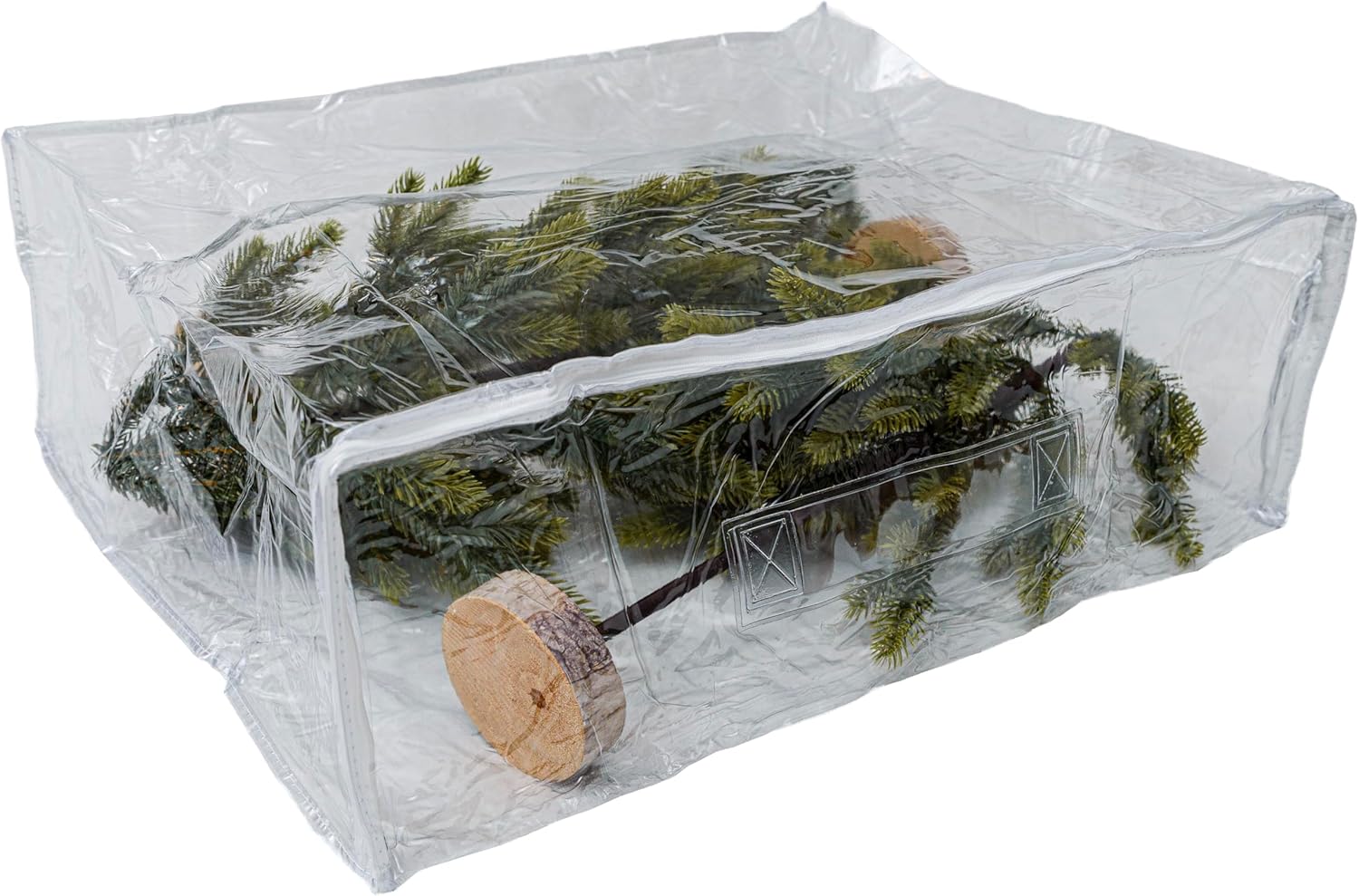 Set of 5 Clear Vinyl Zippered Storage Bags 22 x 18 x 7.5 Inch With Handle - Image 8