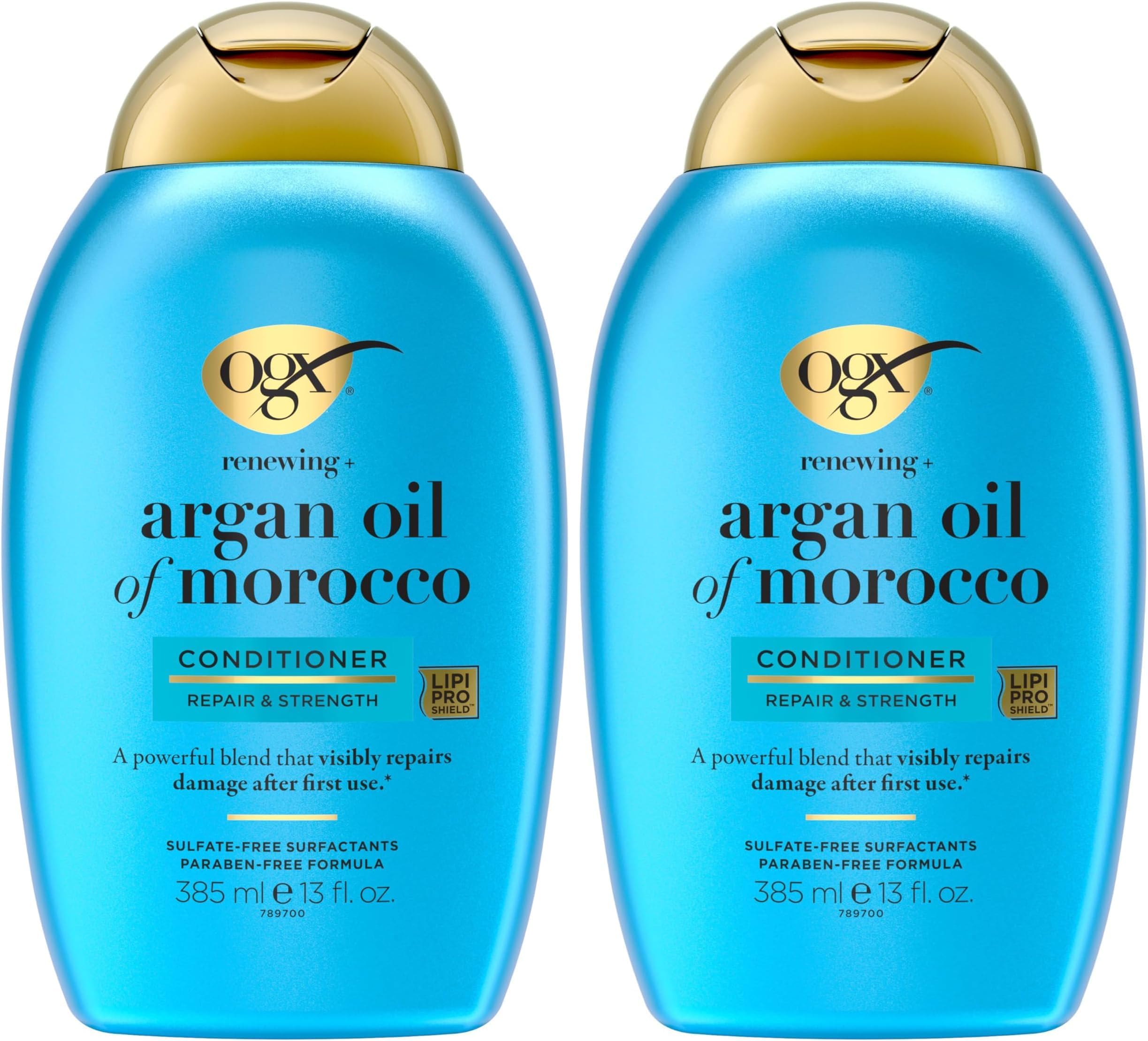 Renewing + Argan Oil of Morocco Conditioner, Repair Conditioner & Argan Oil Helps Strengthen & Repair Dry, Damaged Hair, Paraben-Free, Sulfate-Free Surfactants, 13 fl. oz (Pack of 2)