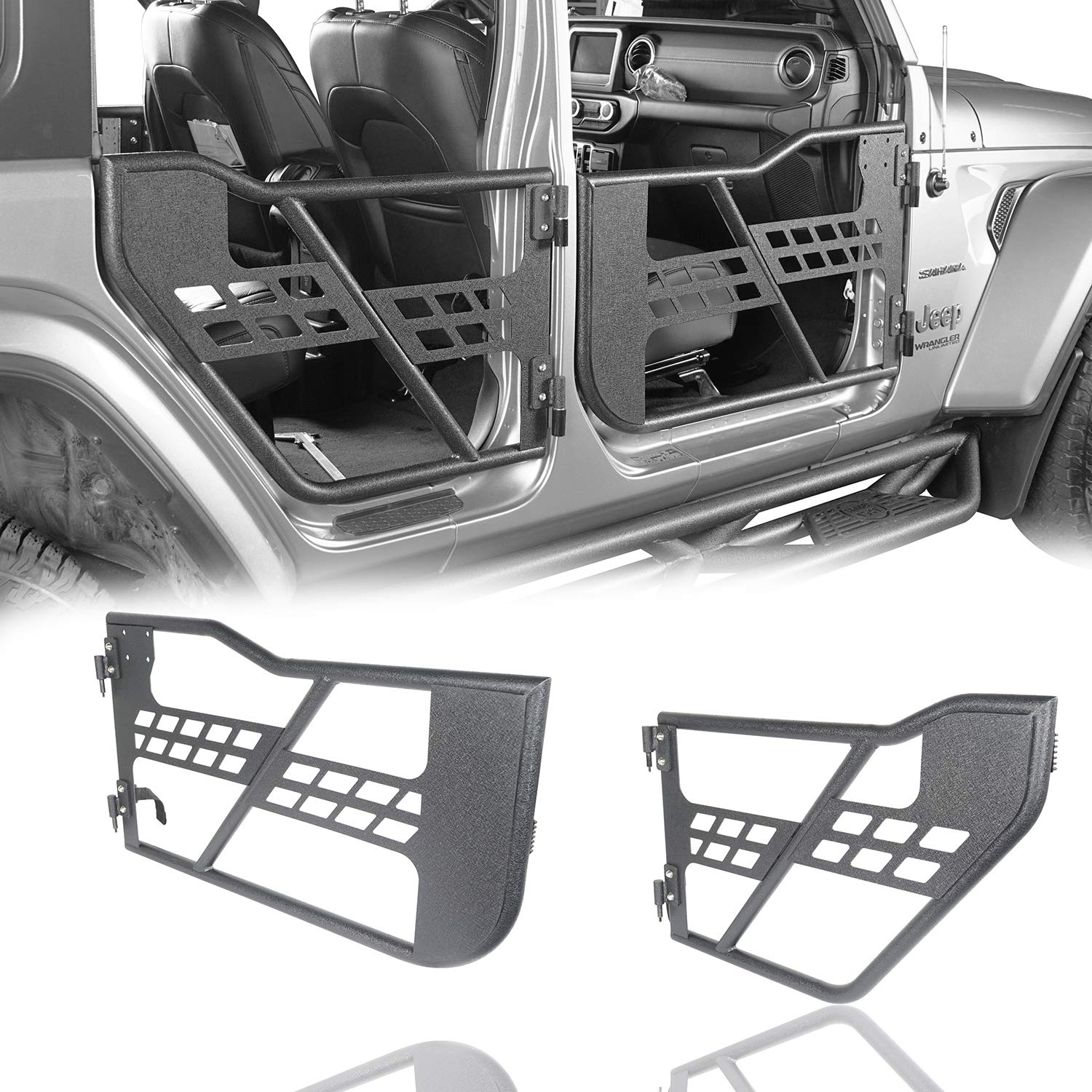 Buy Hooke Road Wrangler JL Gladiator 4 Doors Tube Half Door Guards