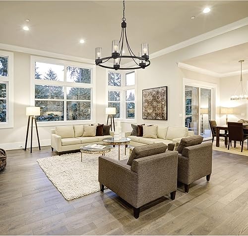 Miniatura 5 de Aspen Creative 23609-03, pantalla cilíndrica de ópalo blanco, 4 pulgadas de diámetro x 6-1/8 pulgadas de alto/agujero central: 1.654 in, juego de 3