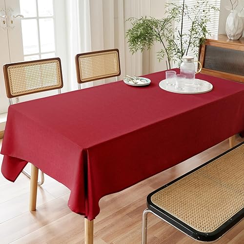 Miniatura 7 de AUSSPVOCT Mantel texturizado rectangular de 52 x 70 pulgadas, resistente al agua, a prueba de derrames, lavable, tela sin arrugas, cubierta de mesa