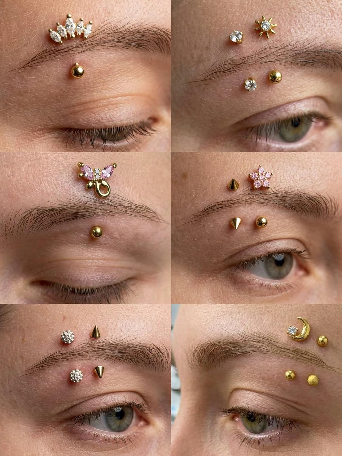 YACHY 11PCS/9PCS 16G Eyebrow Piercing Jewelry for Women Men, Eyebrow Rings Rook Earrings Rook Piercing Jewelry Belly Lip Ring Curved Barbells Eyebrow Piercing Cartilage Daith Helix Tragus Body Piercings