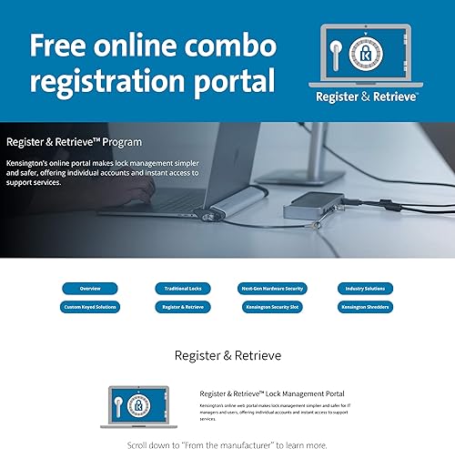 Miniatura 6 de Kensington ClickSafe® Candado combinado para laptop para ranura de seguridad en forma de cuña (K67936WW), color negro