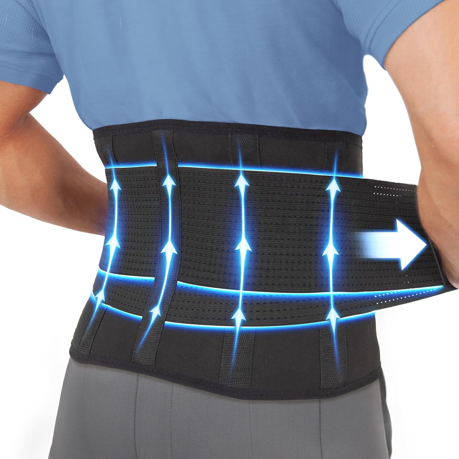 Clever Yellow Premium Back Support Belt, Back Brace, Lumbar Support ...