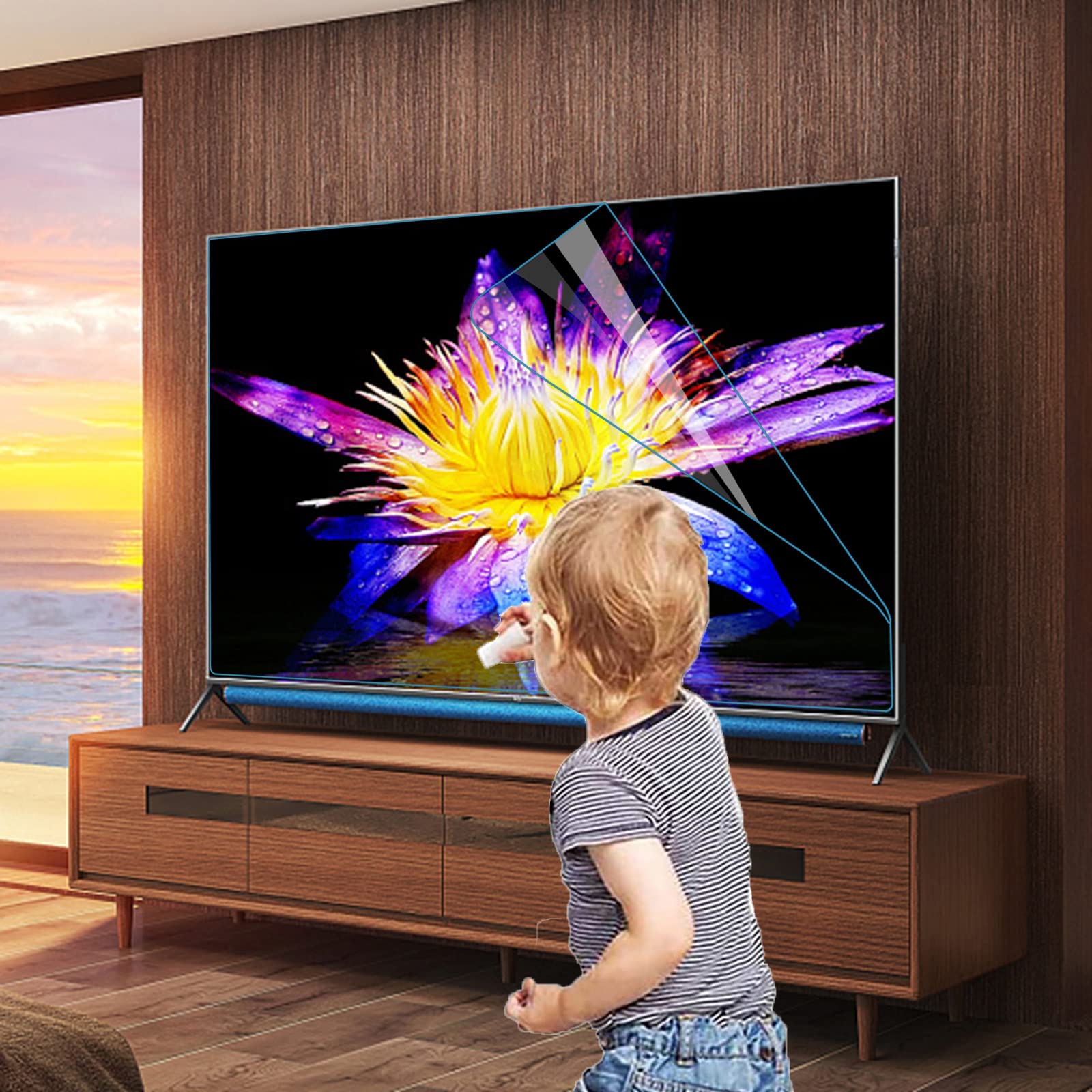 Protector de Pantalla LCD 40/42 Pulgadas Anti Luz Azul, TV Protector De Pantalla Película Protectora De TV Película Antirreflejo Alivia La Fatiga Ocular,HD-40in(875X483) mm