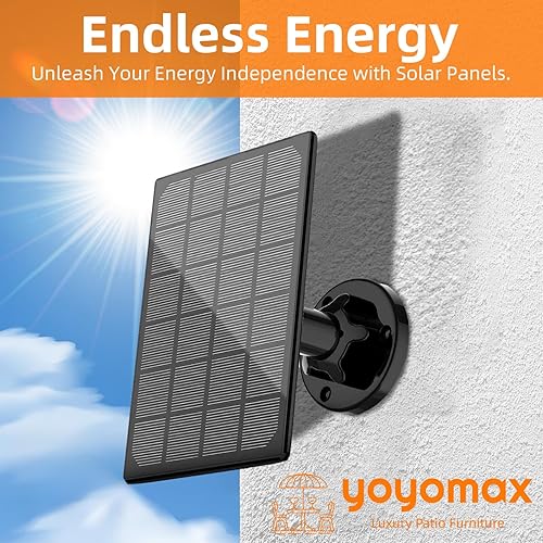 Miniatura 3 de Panel solar de 3 W para cámara de seguridad inalámbrica al aire libre, panel solar impermeable IP65 alimentación continua USB, montaje en pared de