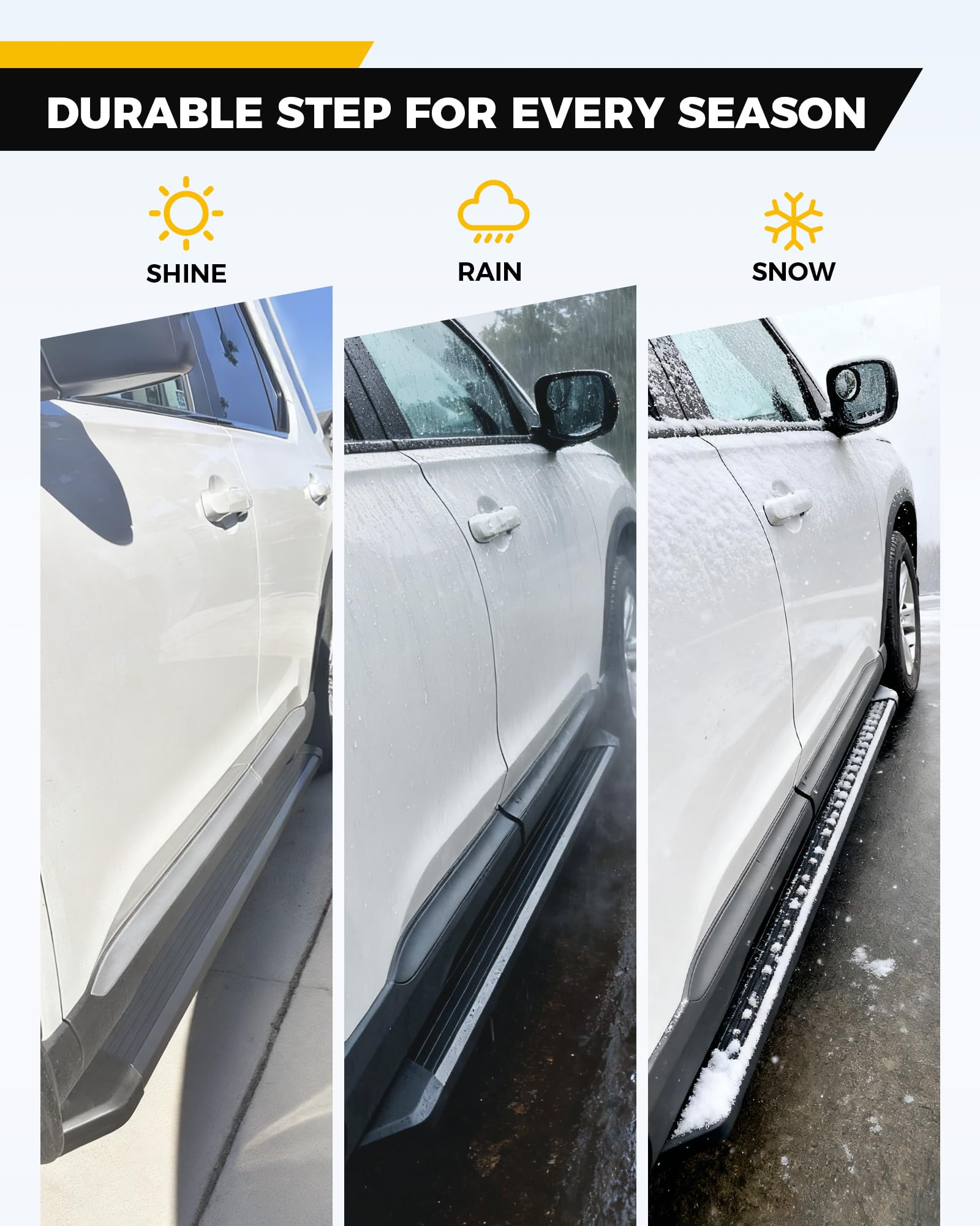 Running Boards Fit for 2023-2026 Honda Pilot, Non-Slip Aluminum Side Steps, Easy Family Entry & Exit, Supports Up to 600 lbs, Lightweight Rustproof Build, Safe Roof Accessories