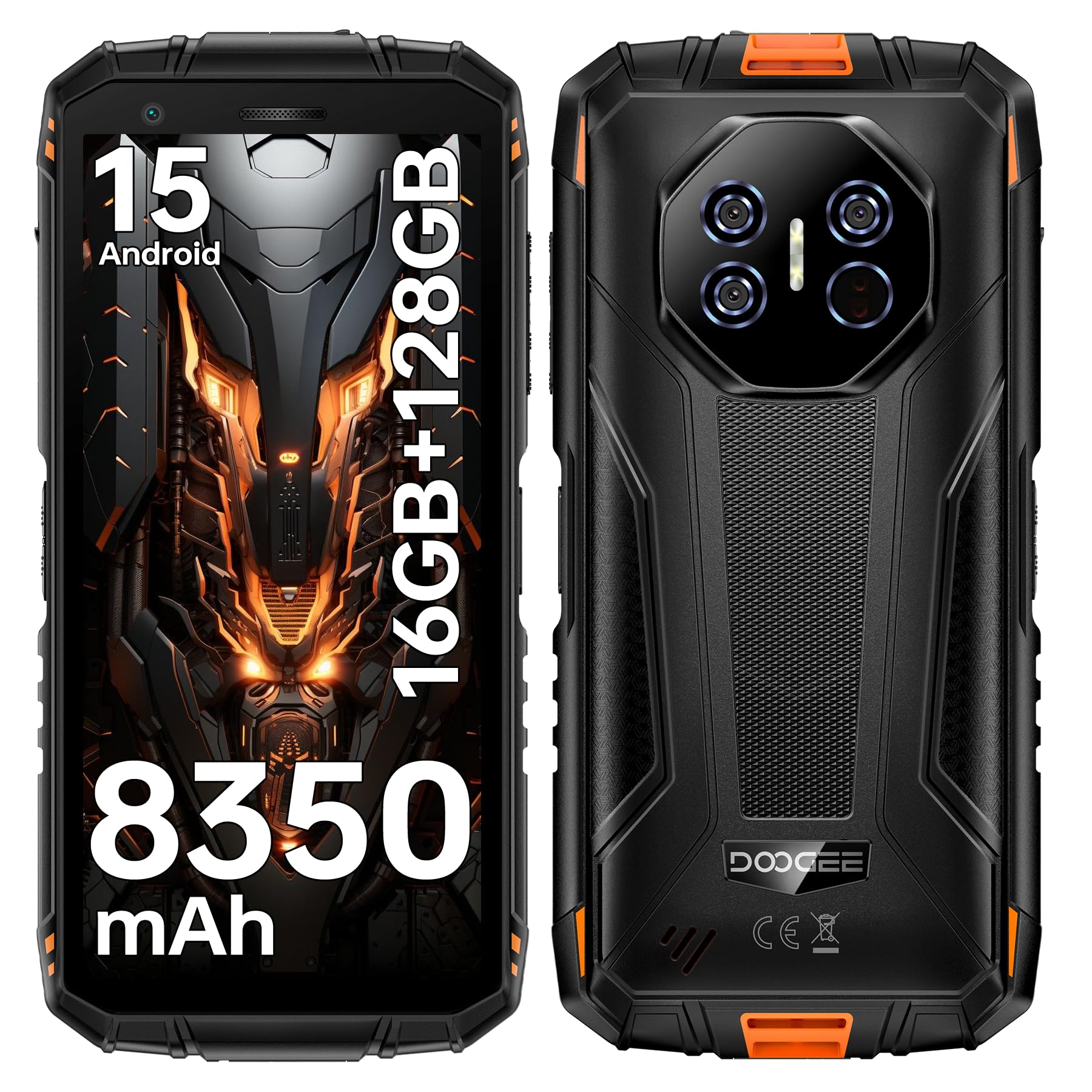 Fire 3 Pro Rugged Smartphone, 8350mAh Battery, 5.5"Display Android 15 Phone