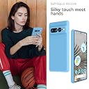 YATWIN Silicone Back Case for Google Pixel 7 Pro, Soft-Touch Phone Back Cover for Google Pixel 7 Pro - Sky Blue gallery image