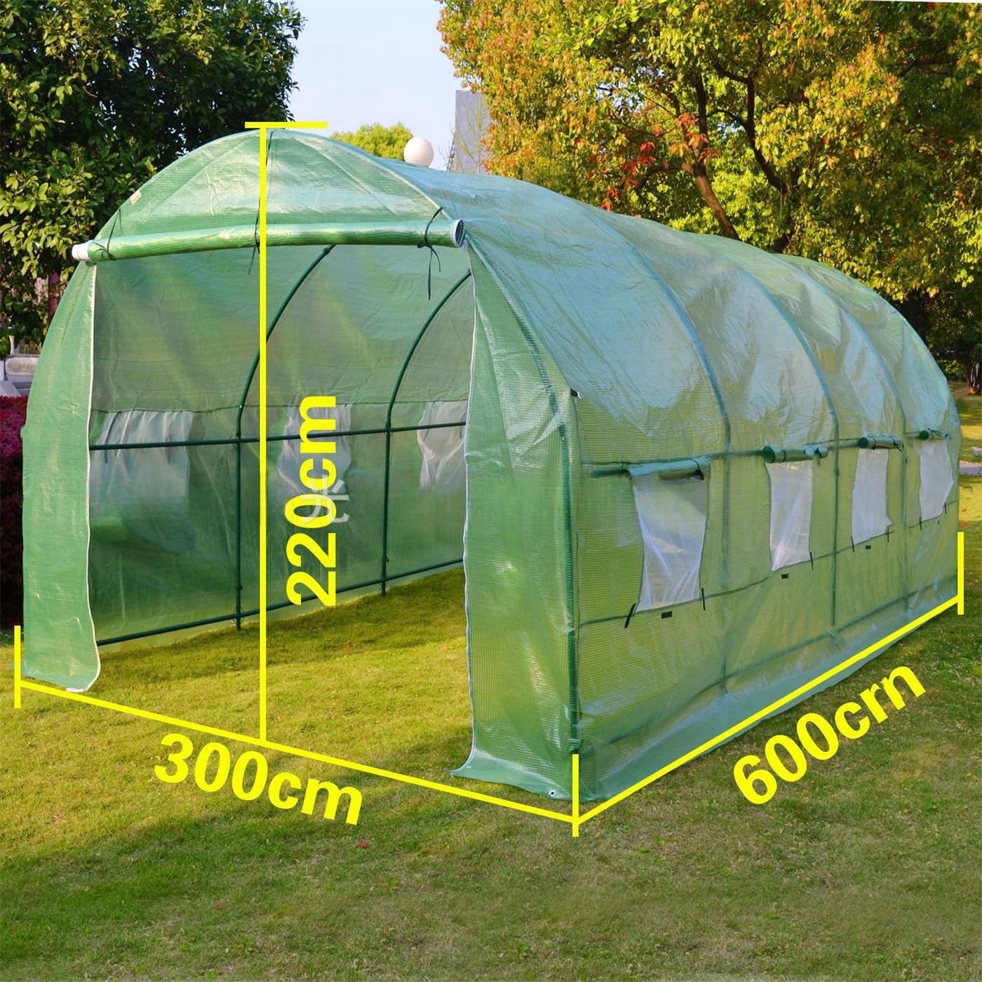 Amazon.co.jp: Ameckeビニールハウス 6m 温室 大型ポータブルウォーク 