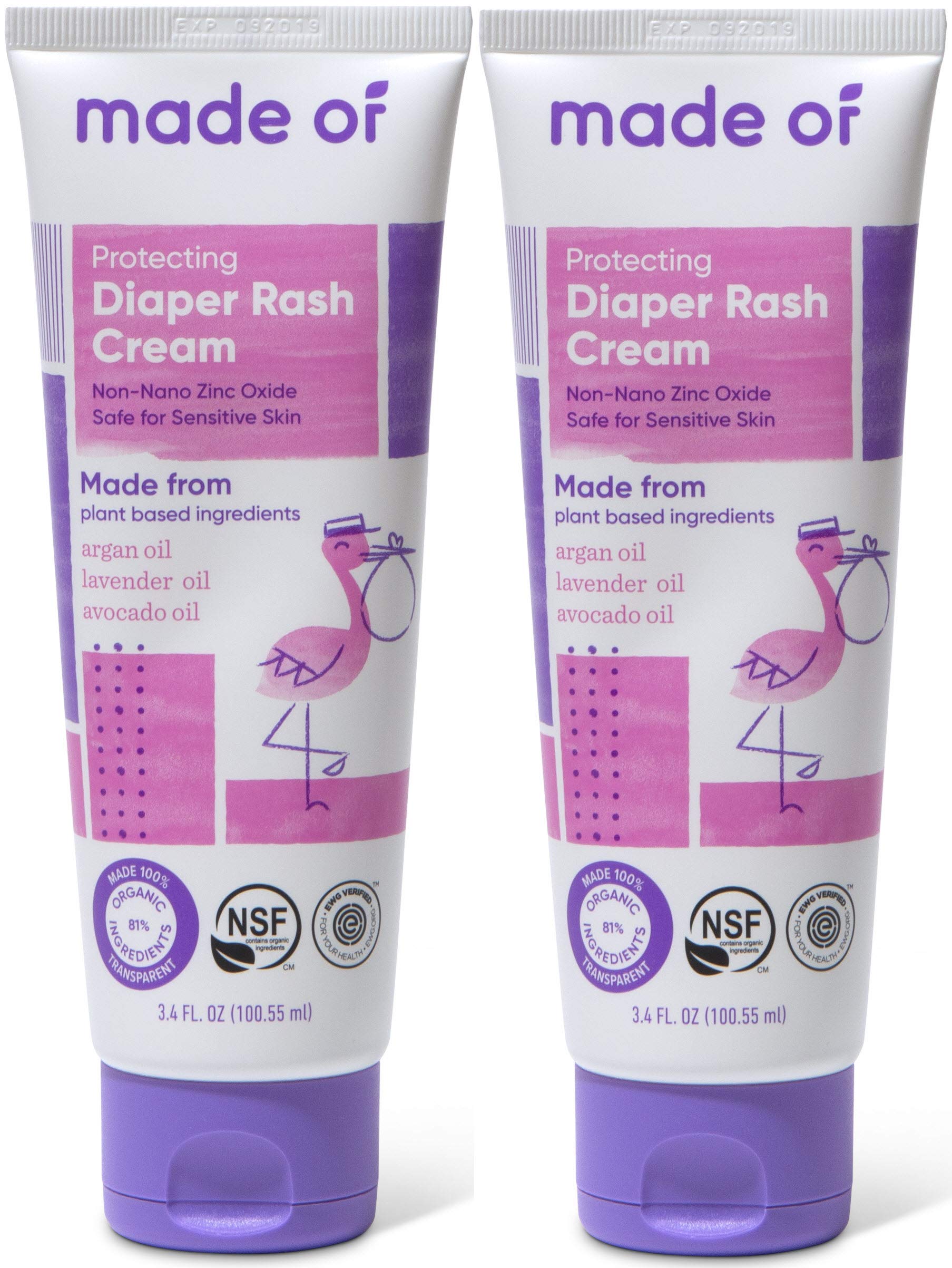 Buy Diaper Cream by MADE OF NSF Baby Diaper Cream with Avocado Oil & Argan Oil (Fragrance Free