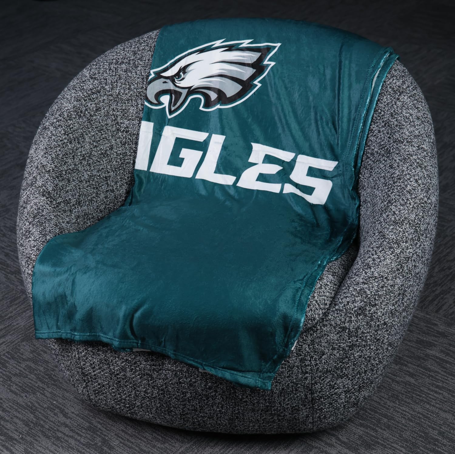 FOCO NFL Plush Soft Micro Raschel Throw Blanket, 50 x 60 Philadelphia Eagles image_2