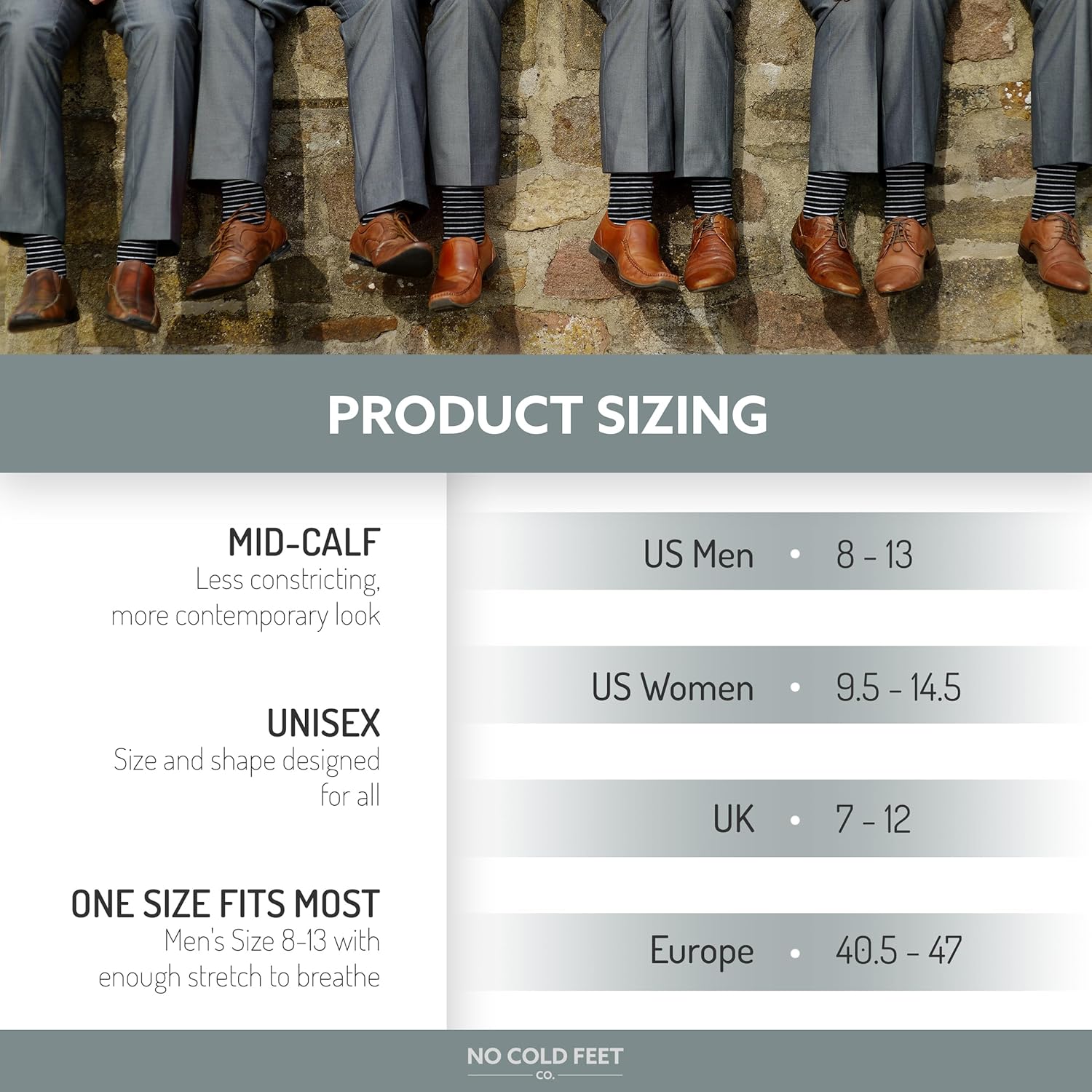 No Cold Feet Men’s Neutral Dress Socks – Classic Soft Crew Dress Socks, All-Day Comfort for Work, Business or Weddings - Image 6