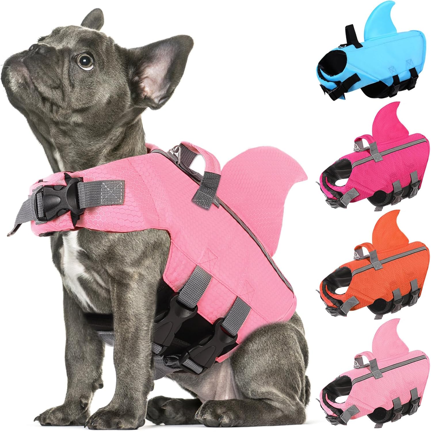 SUNFURA Medium Dog Life Jacket, Shark Fin Dog Life Jackets