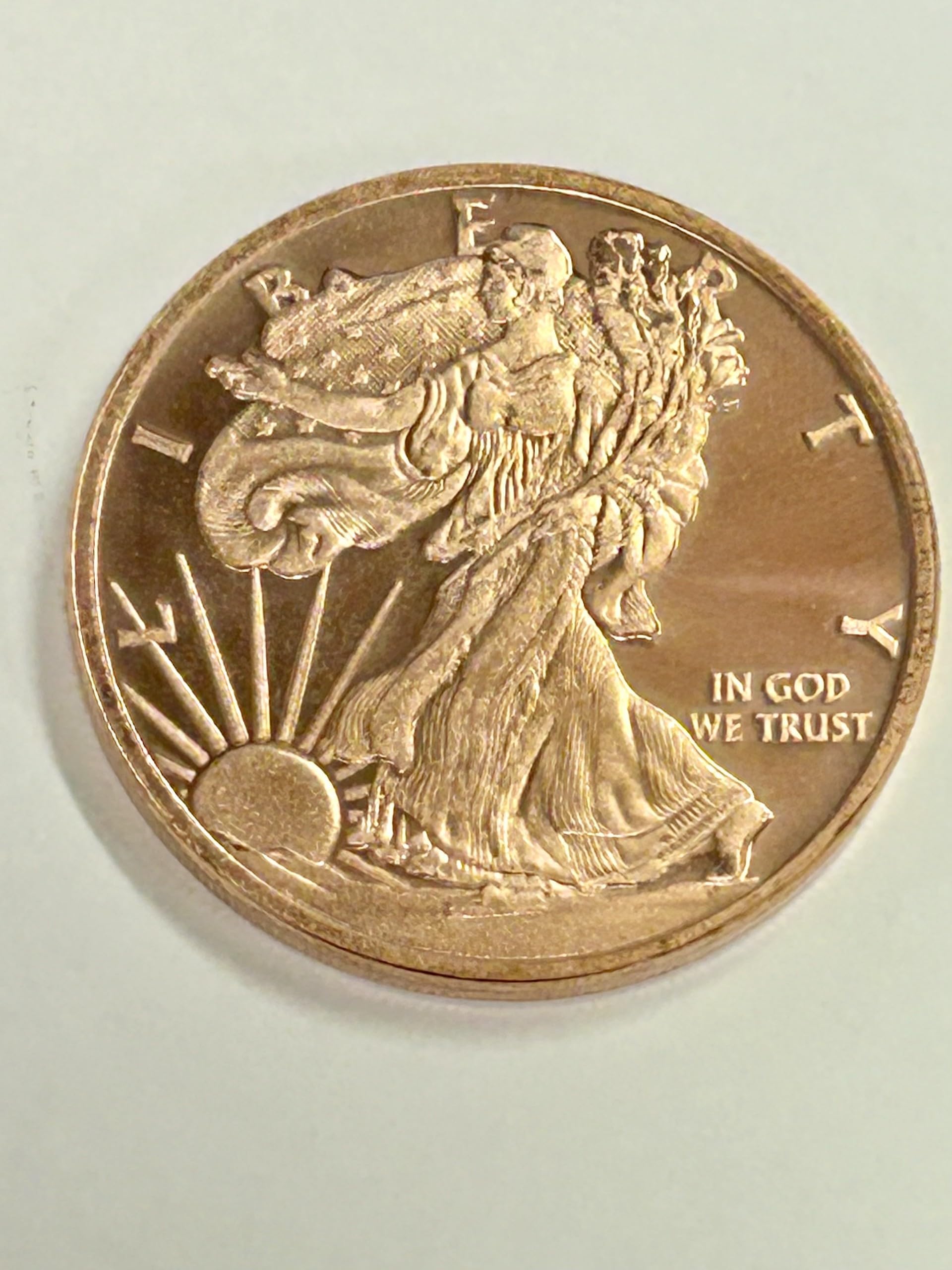 Walking Liberty 1 Avdp Ounce .999 Fine Copper