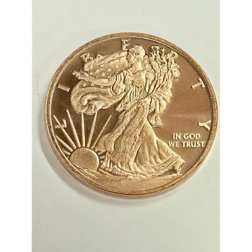 Walking Liberty 1 Avdp Ounce .999 Fine Copper