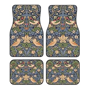 Car Floor Mats Vehicle Front Rear Carpets Mats Universal Car Rugs Car Accessories for Truck William Morris