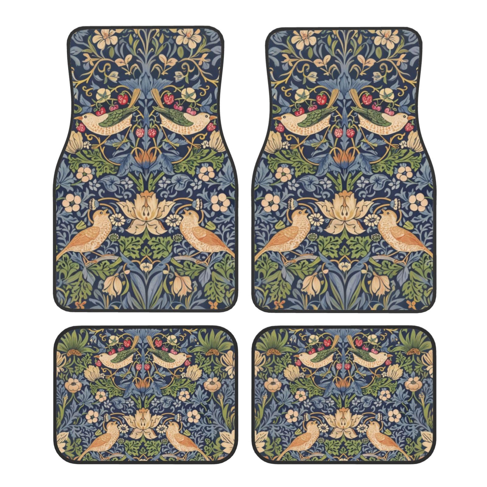 Car Floor Mats Vehicle Front Rear Carpets Mats Universal Car Rugs Car Accessories for Truck William Morris
