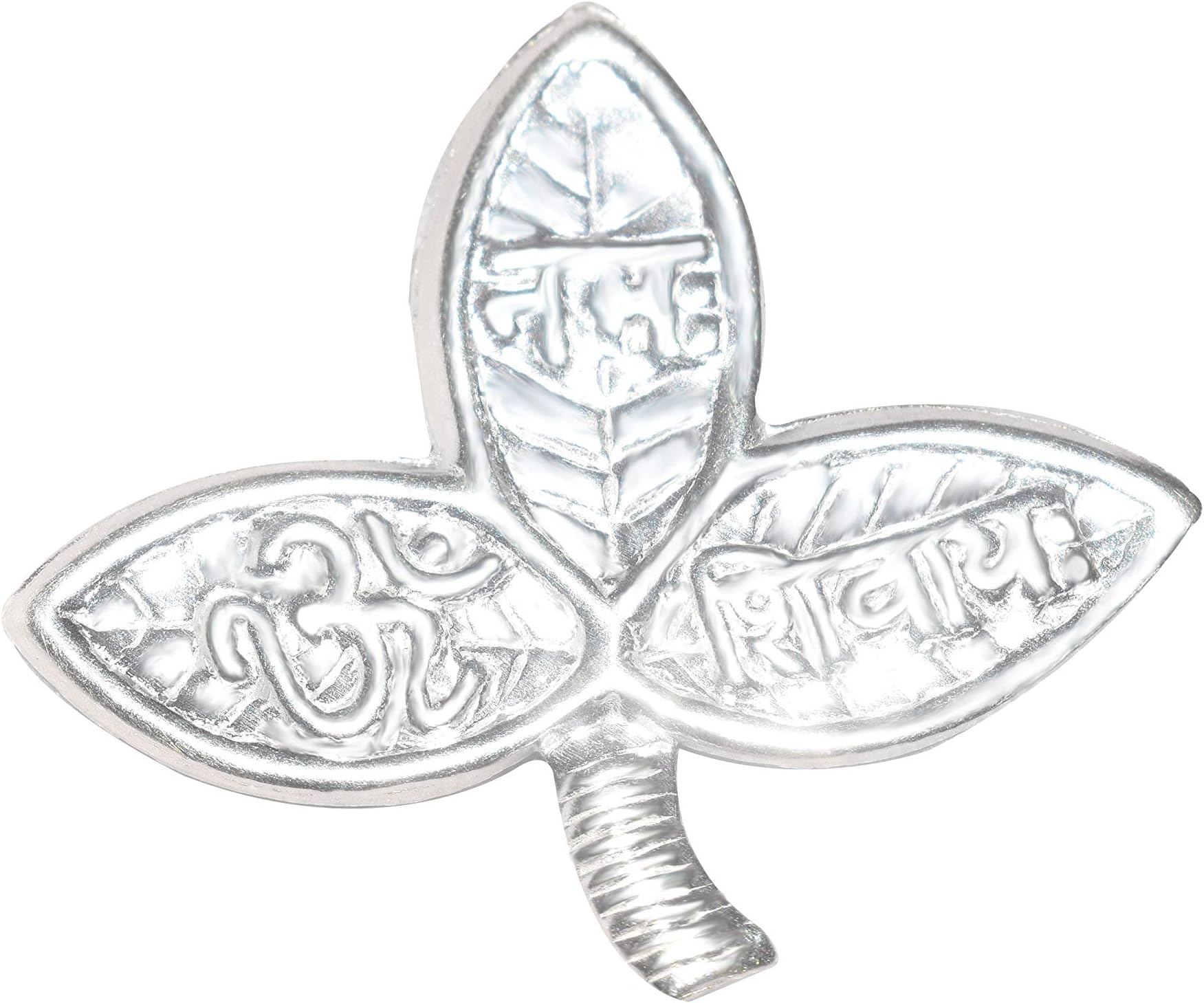 KMJ Pure Silver Belpatra/Bilva Leaves for Puja (wt. 2 Grams)