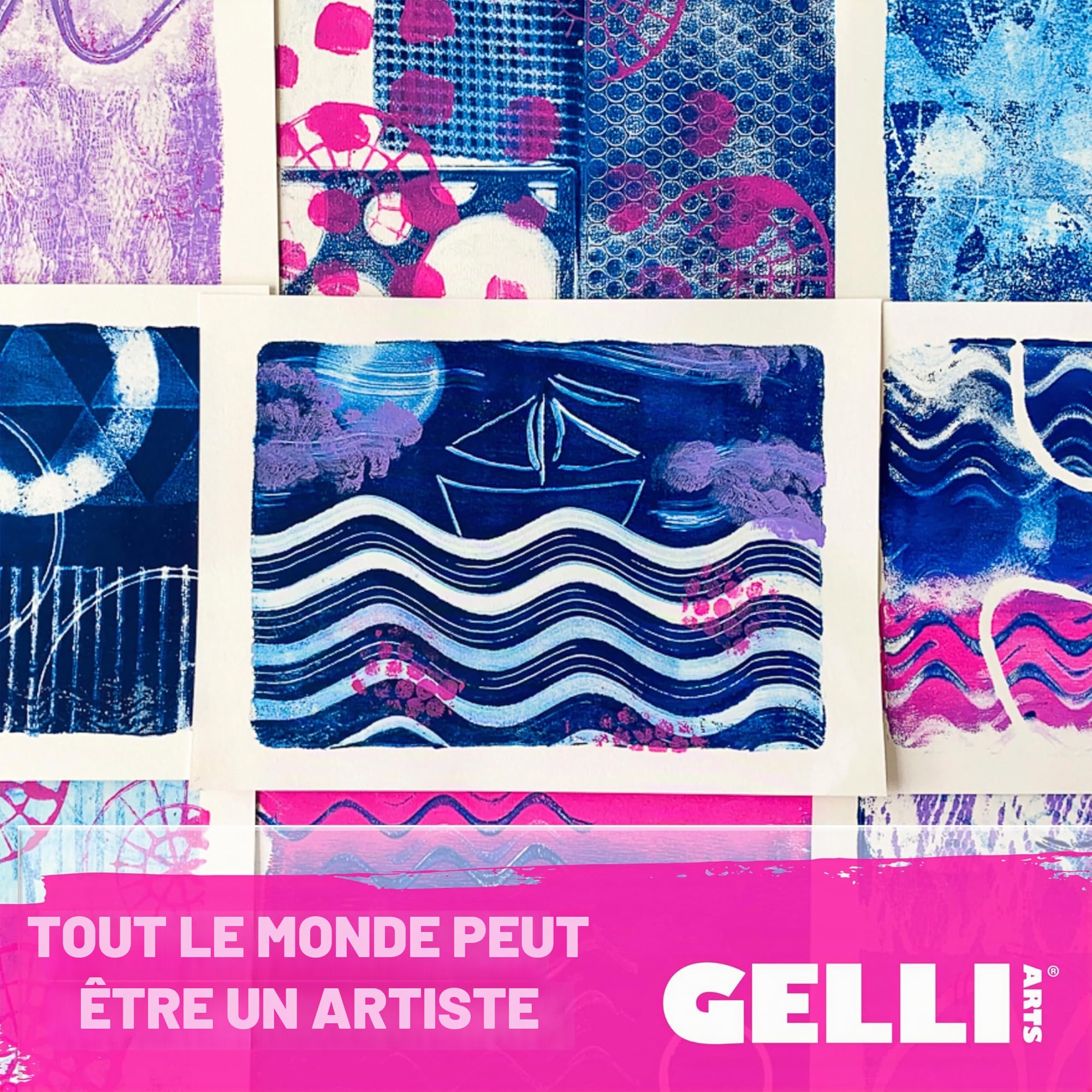 Gelli Arts Planche 20,3 x 25,4 cm, Multicolore