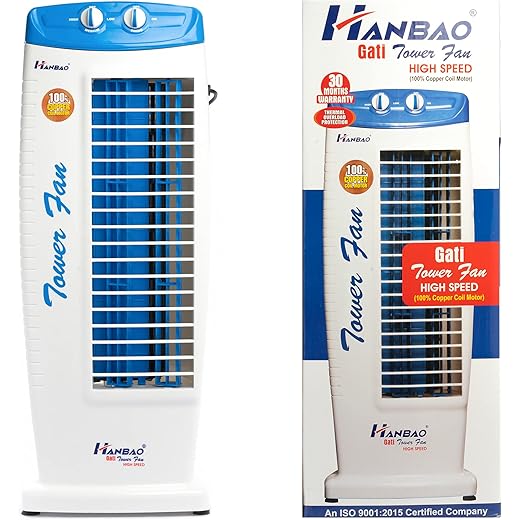 HANBAO High Speed Tower Fan with TOP safety copper motor 3 S