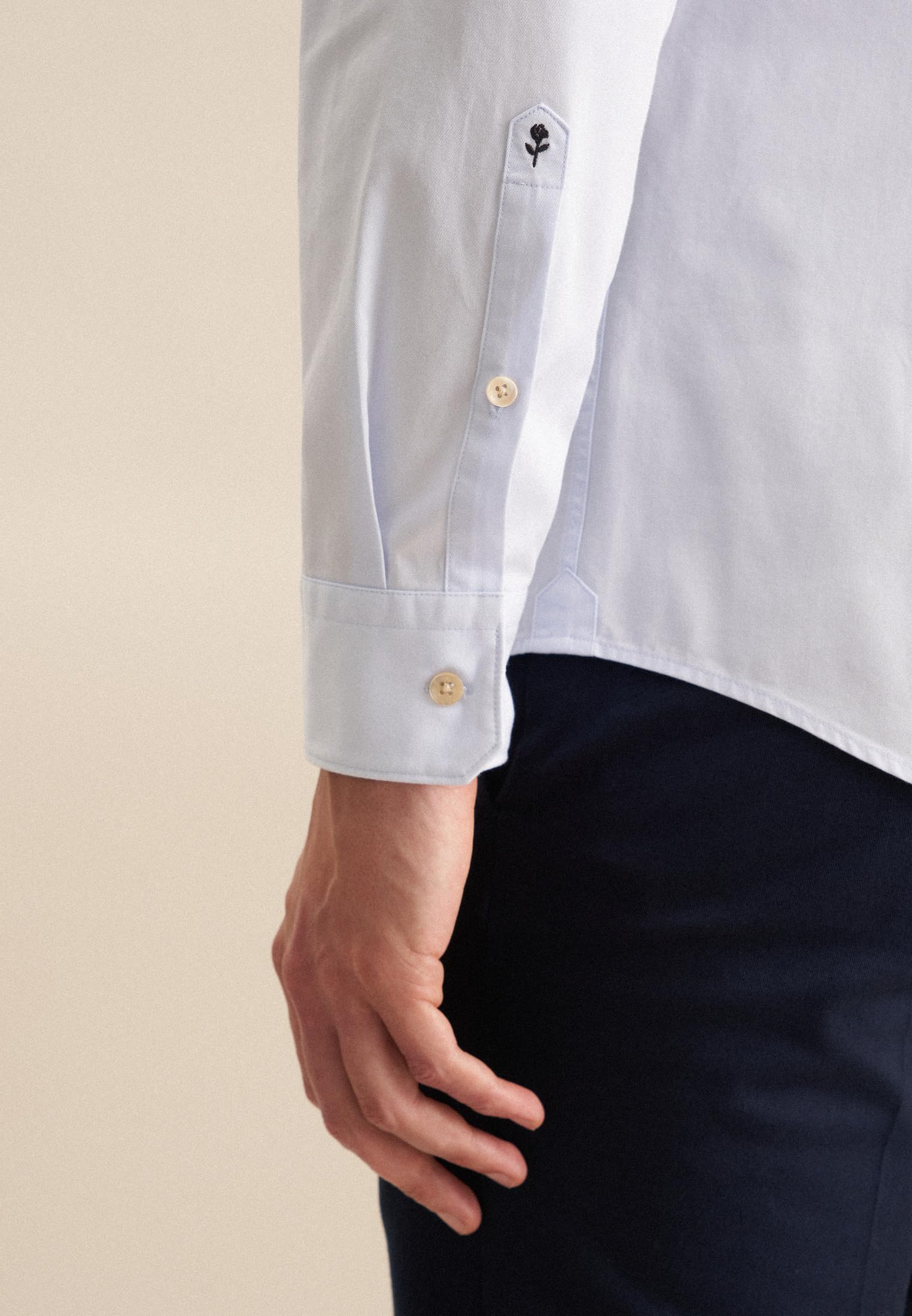 Seidensticker Herren Slim Fit Langarm Casual Hemd