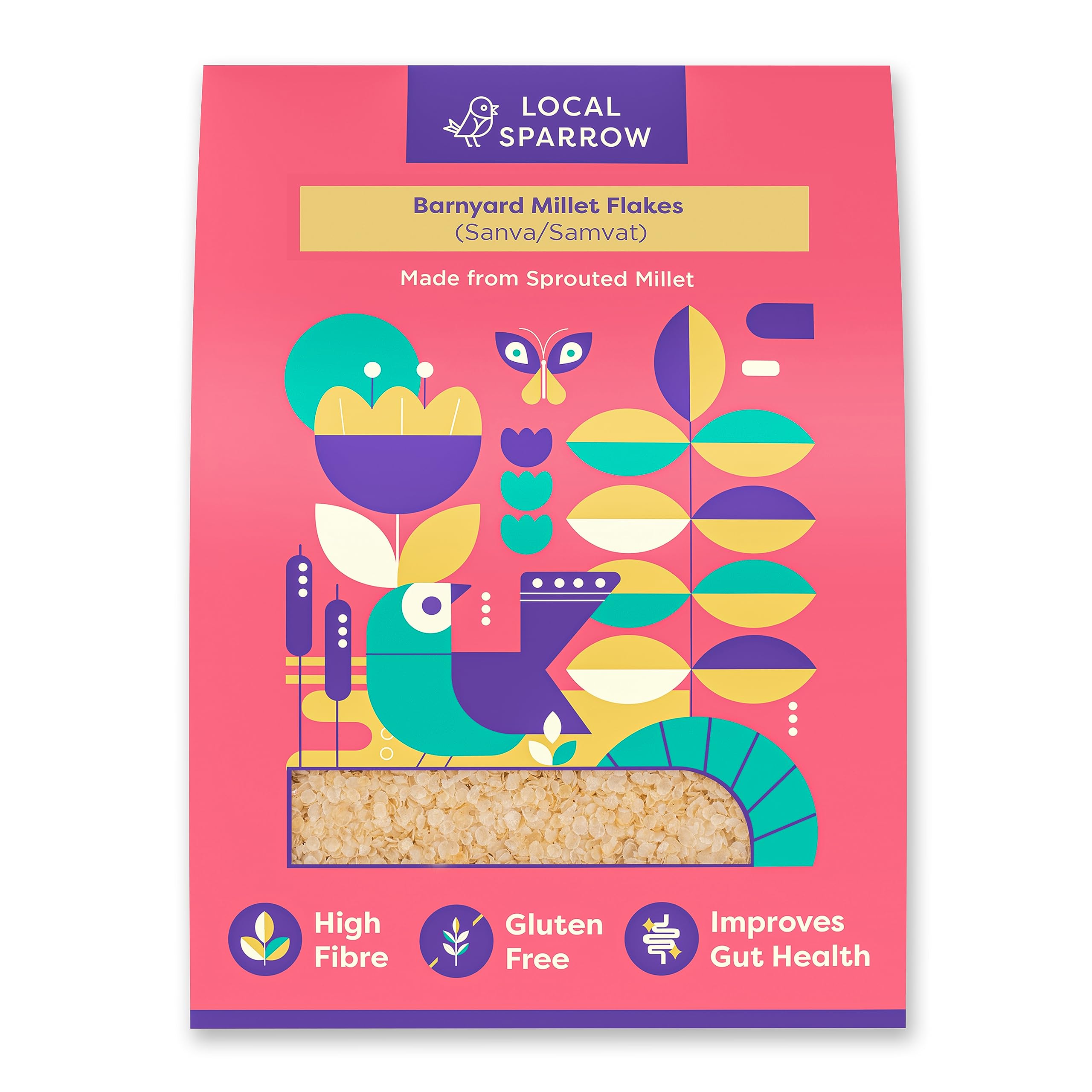 Local Sparrow Sprouted Barnyard millet flakes|500g| Sama Poha (B0CDV5TGSS) Amazon Price History, Amazon Price Tracker