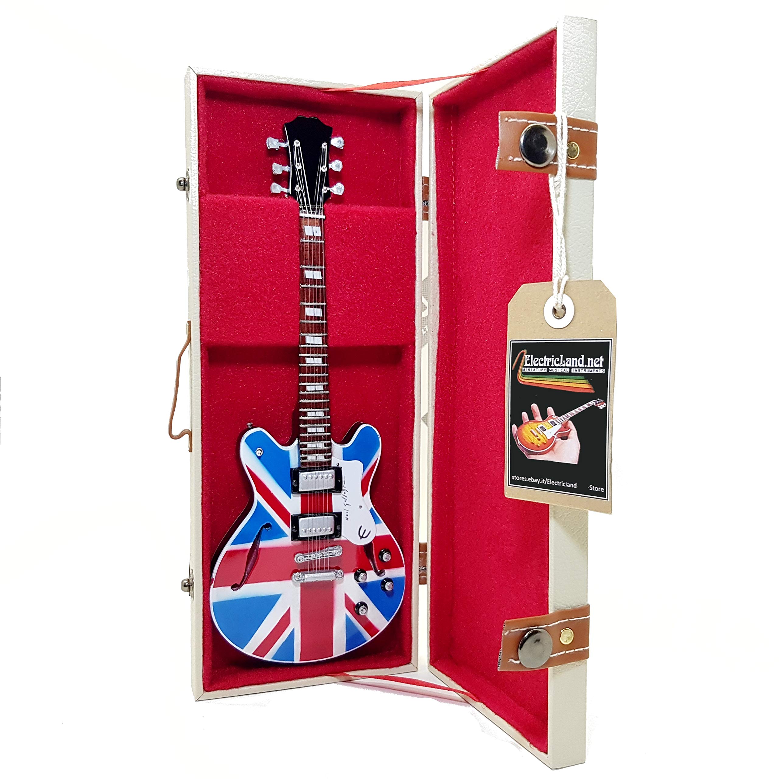 mini guitar Oasis Noel Gallagher Uk flag supernova replica model +