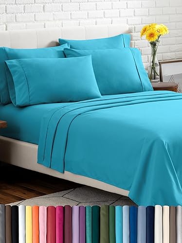 Juego de sábanas tamaño individual XL, juego de 4 piezas, sábanas de lujo para hotel, ultra suaves, con bolsillos profundos, ajuste fácil, sábanas