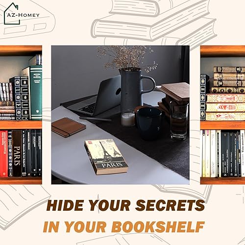 Miniatura 3 de Caja fuerte para libros de transferencia de papel auténtico caja de seguridad oculta secreta, cerradura de combinación incluida, caja de seguridad