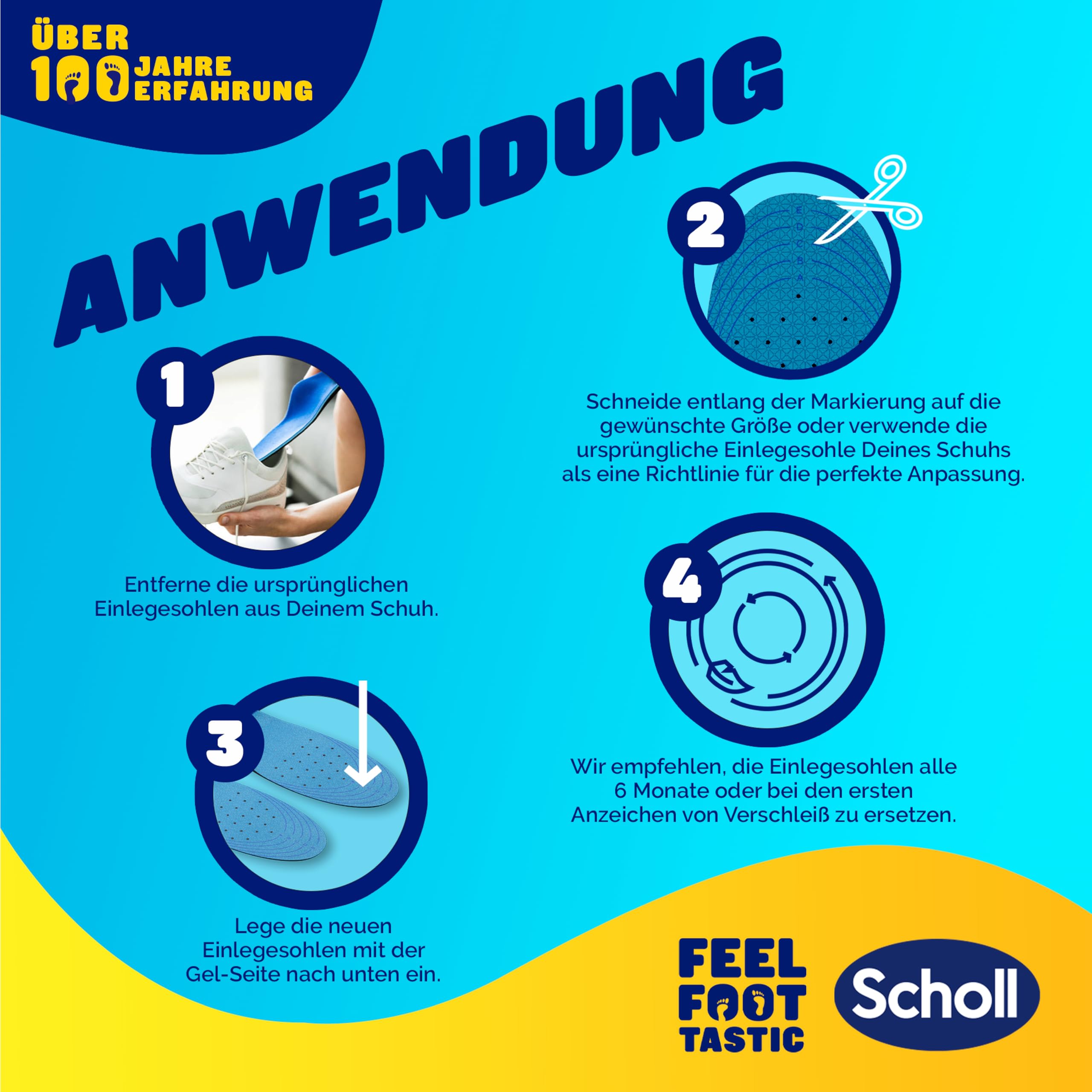 Scholl Gel Activ Work wkładki dla mężczyzn, rozmiar 40-43