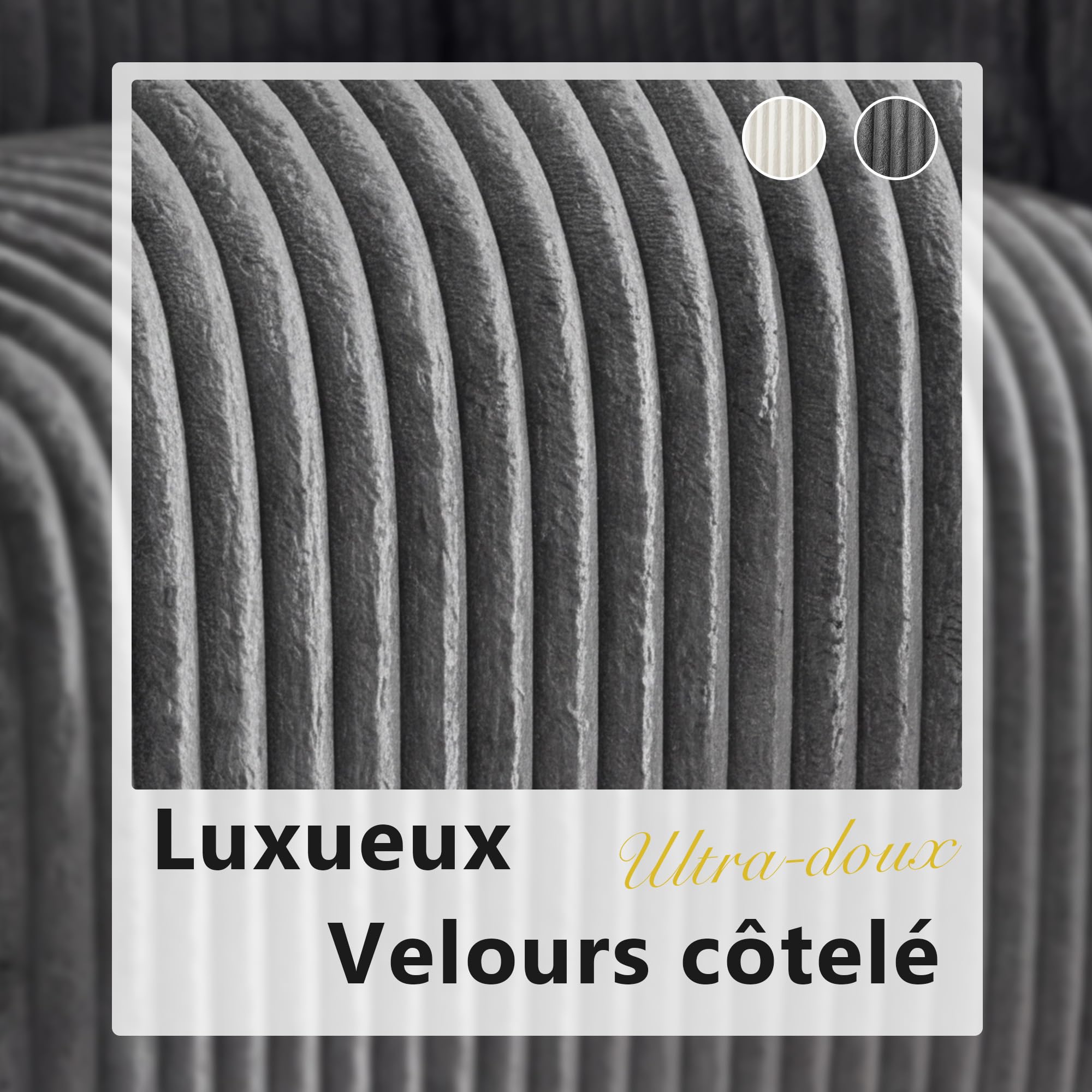 DEKKETO Fauteuil Relax Pivotant 360°, Inclinable & Basculant, Gris | Manuel, Velours Côtelé, Zéro Gravité, Support Téléphone, Dossier Réglable, Appuie-tête, pour Salon, Chambre Bébé, Home Cinéma
