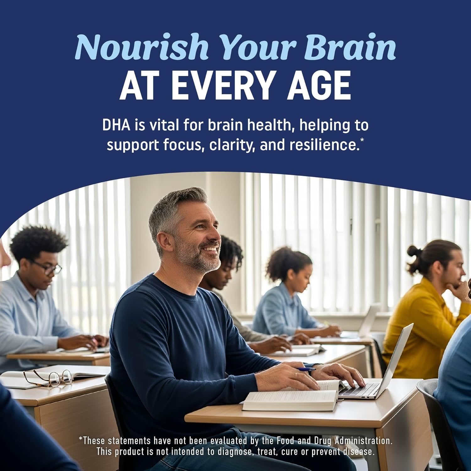 DHA Ultra 1,010MG | Brain & Cognitive Health Support | Omega 3 Fish Oil | 1,414MG Total Omega-3s | High Strength DHA Supplements | Third-Party Tested, Sustainably Sourced, Gluten-Free | 60 Ct.