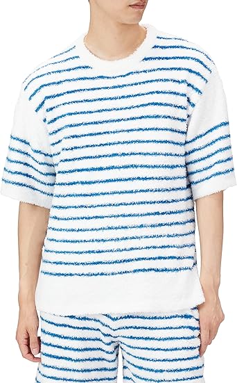 Amazon ジェラート ピケ Homme タオルモコマリンボーダープルオーバー Phnt メンズ Blu M セーター 通販