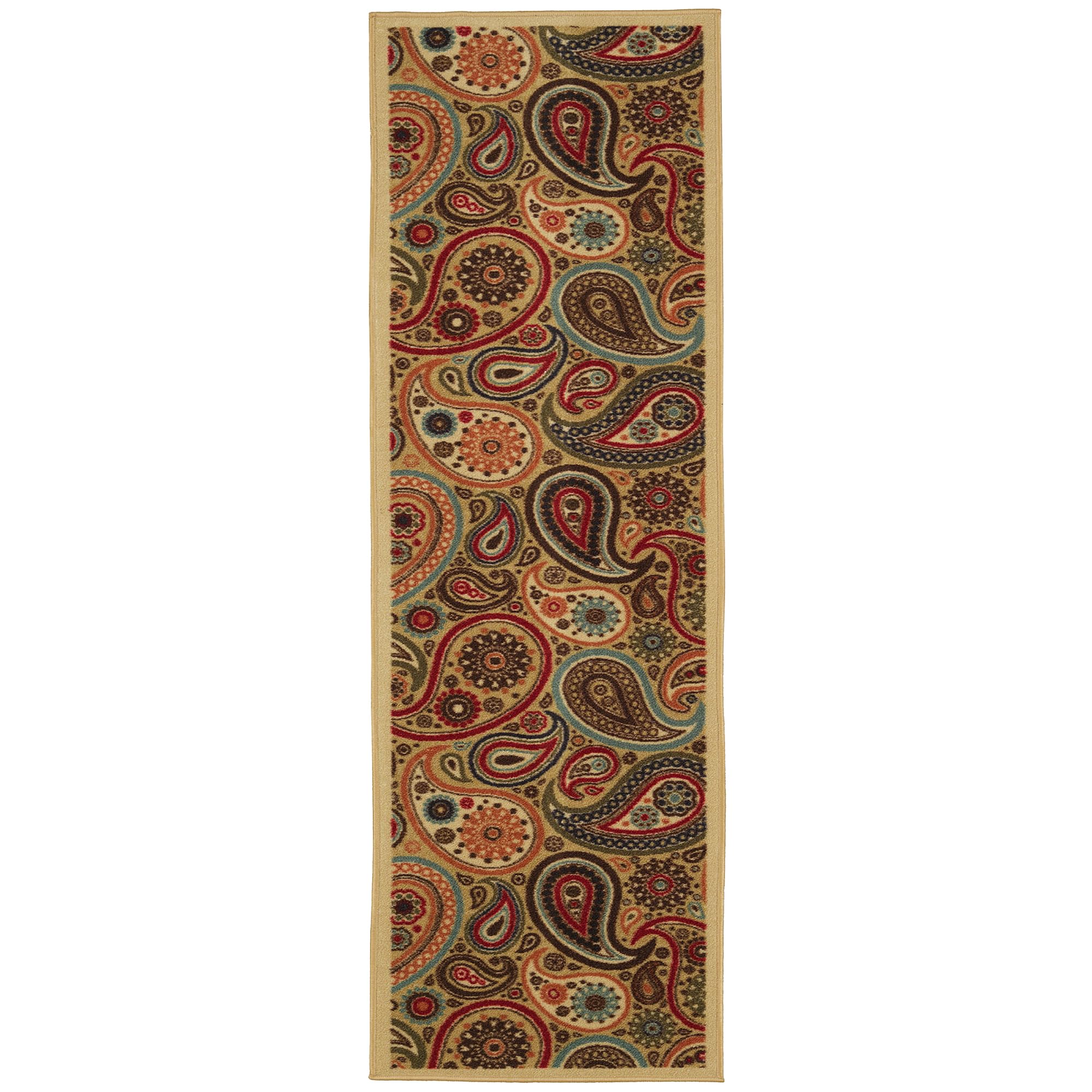 Ottomanson Ottohome Collection NonSlip Rubberback Paisley Design 2x5