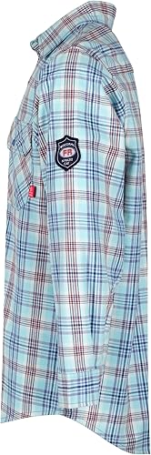 Miniatura 78 de BOCOMAL Camisas FR para hombre, resistentes al fuego, peso ligero, NFPA2112, camisa de soldadura ignífuga, acabado repelente al agua y al aceite